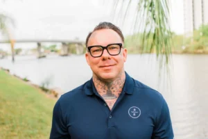 Riverside Recovery of Tampa blog graphic titled Shannon Moore’s Transformation: From WWE Stardom to Championing Recovery