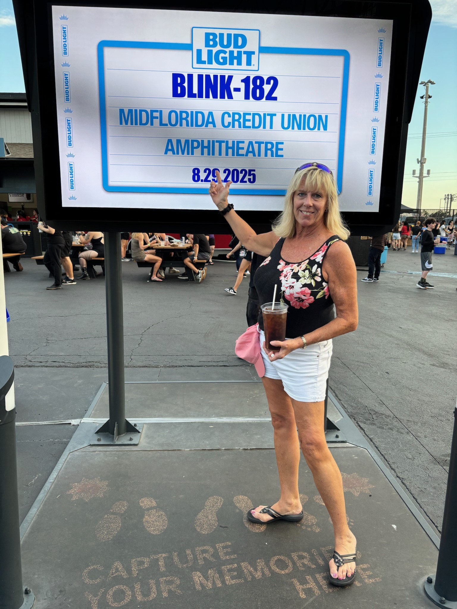 Erin at a Blink-182 concert
